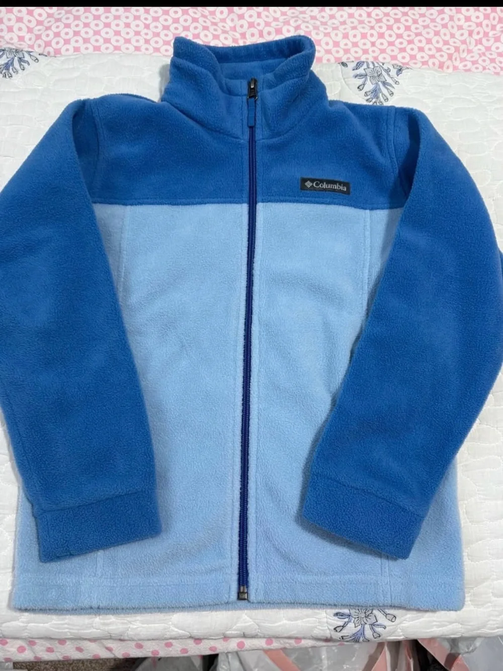 Boy’s 2 full zip fleece Columbia and old navy Two-Tone Blue Kids Fleece Jacket